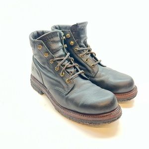 Frye Dakota Crepe Plain Toe Boots - Black